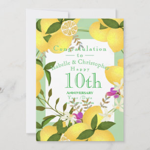 Cartão De Festividades Lemon Squeeze Aniversário de Casamento Verde