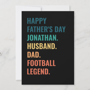 Cartão De Festividades Lenda do Futebol Personalizada Marido Dia dos Pais