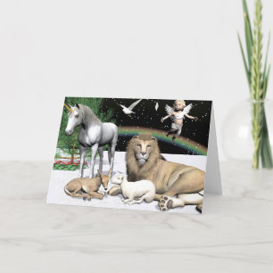 Cartão De Festividades Leões e Borregos