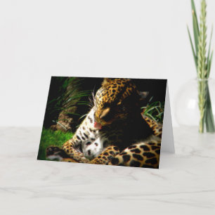 Cartão De Festividades Leopardo-balneário