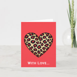 Cartão De Festividades Lepard Print Love