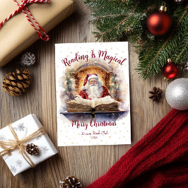 Cartão De Festividades Ler é Design de floco de neve mágico