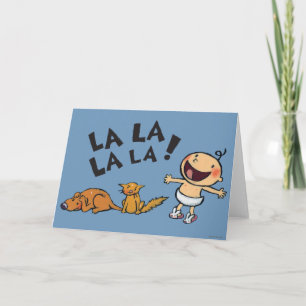 Cartão De Festividades Leslie Patricelli Singing Baby with Bunny Slippers