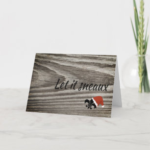 Cartão De Festividades Let It Sneaux Louisiana Cajun Christmas Card