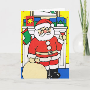 Cartão De Festividades Let it snow!, Santa enjoying a glass of wine