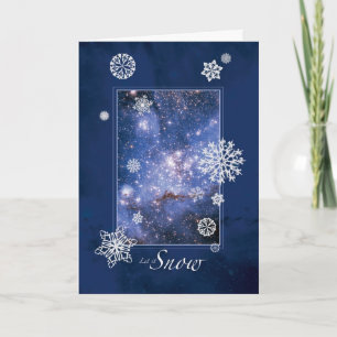 Cartão De Festividades Let it Snow with Large Magellanic Cloud – Hubble