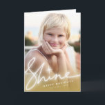 Cartão De Festividades Letra manuscrita Brilho Glow dourado ombre Foto<br><div class="desc">Projetado por fat*fa*tin. Fácil de personalizar com seu próprio texto,  foto ou imagem. Para pedidos personalizados,  por favor entre em contato com fat*fa*tin diretamente. Taxas personalizadas se aplicam.

www.zazzle.com/fat_fa_tin
www.zazzle.com/color_therapy
www.zazzle.com/fatfatin_blue_knot
www.zazzle.com/fatfatin_red_knot
www.zazzle.com/fatfatin_mini_me
www.zazzle.com/fatfatin_box
www.zazzle.com/fatfatin_design
www.zazzle.com/fatfatin_ink</div>