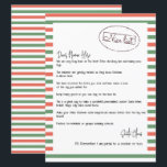 Cartão De Festividades Letra Nice List de Papais noeis Personalizados<br><div class="desc">Lista legal Papais noeis de aprovação Carta personalizada personalizada de Papais noeis ... diferente de muitas outras letras que você pode adicionar sua única mensagem ... você tem o cheio "Carta dos Papais noeis" para escrever ... simplesmente preencha usando nossa opção de modelo fácil e verifique sua ortografia, layout e...</div>