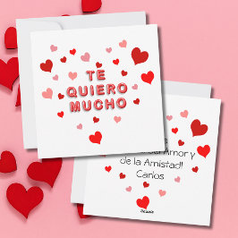 Cartão De Festividades Letras 3d Silenciosas do Coração Vermelho Confetti