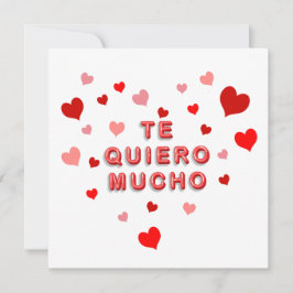 Cartão De Festividades Letras 3d Silenciosas do Coração Vermelho Confetti