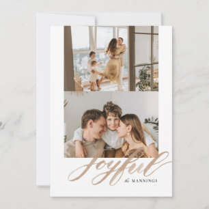 Cartão De Festividades Letras de Pincel Aquarela Alegre Flat