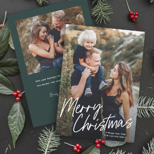 Cartão De Festividades Letras de Script Feliz Natal 2 Foto