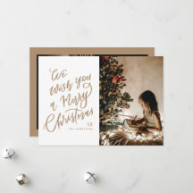 Letras Douradas de Feliz Natal Foto