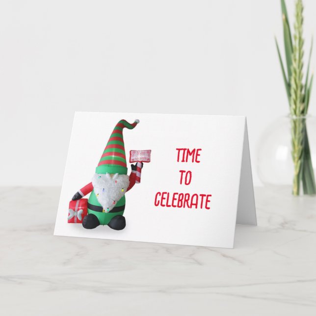 CARTÃO DE FESTIVIDADES LET'S EAT, LET'S DRINK & LET'S BE MERRY (Frente)