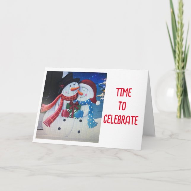 CARTÃO DE FESTIVIDADES LET'S EAT, LET'S DRINK & LET'S BE MERRY  (Frente)