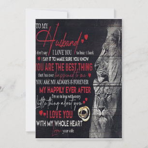 Cartão De Festividades Letter To My Husband, Cute Family Gift