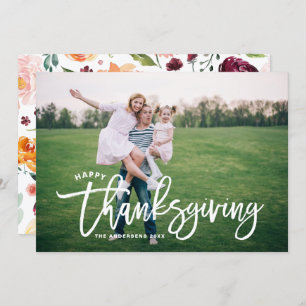 Cartão De Festividades Lettering Overlay Feliz Foto de Ação de Graças