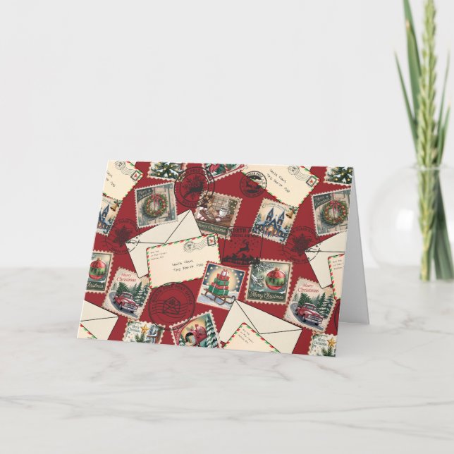 Cartão De Festividades Letters to Santa Holiday card (Frente)