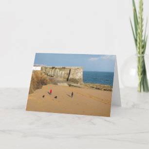 Cartão De Festividades Levando os cães para passear