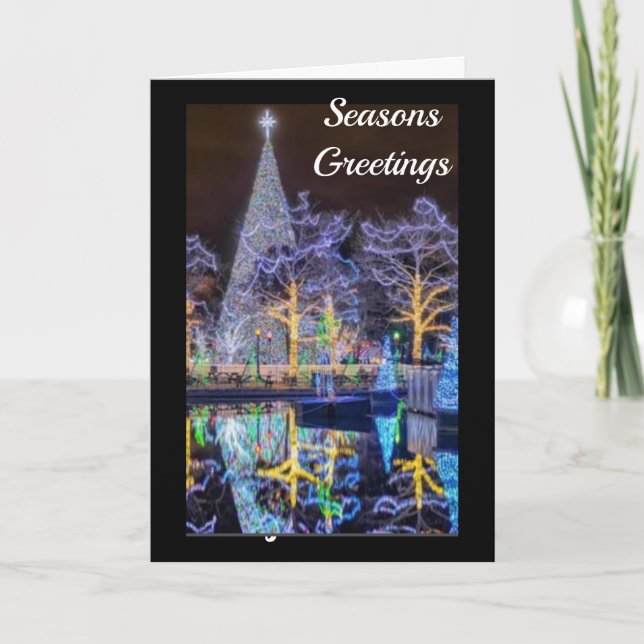 CARTÃO DE FESTIVIDADES "LEVANTE O NATAL DA NOITE/MERCADORIA" (Frente)