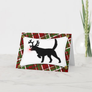 Cartão De Festividades Lewellin Setter Reindeer Christmas Card