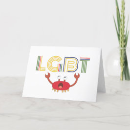 Cartão De Festividades LGBT - Direitos Humanos - Caranguejo Bonito