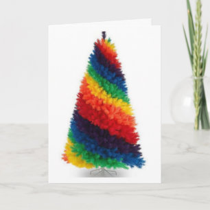 Cartão De Festividades LGBT rainbow multi colored Christmas Card....