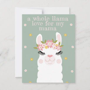 Cartão De Festividades Lhama Mamãe