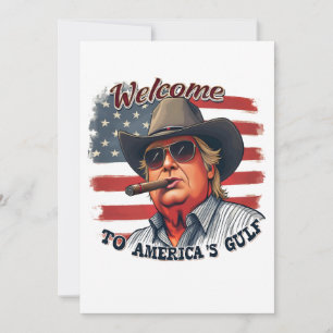 Cartão De Festividades Liberdade para o Golfo Americano de Trump 