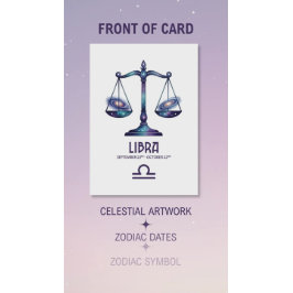 Cartão De Festividades Libra Birthday Card