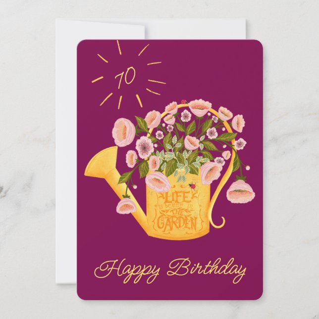 Cartão De Festividades Life is better in the garden personalise card (Frente)
