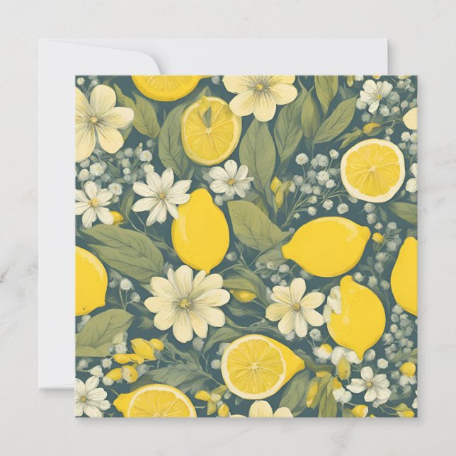 Cartão De Festividades Limão-da-safra (Frente)