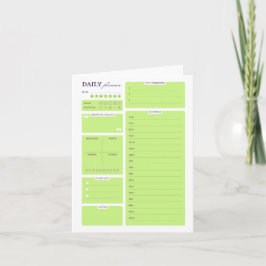 Cartão De Festividades Lime Green Minimalist Daily Planner Template