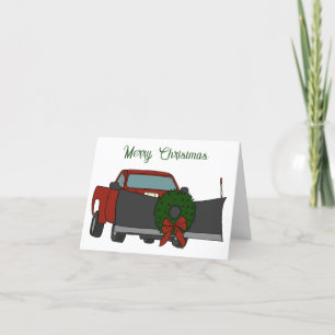 Cartão De Festividades Limpa-neve com Coroa de Natal Limpa-neve Personali
