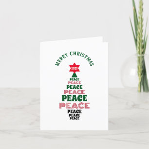Cartão De Festividades Linda Árvore de Paz de Natal Elegante