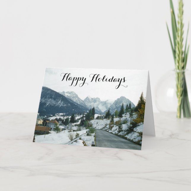 Cartão De Festividades Linda Cidade Viena, neve Áustria Paisagem (Frente)