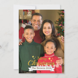 Cartão De Festividades Linda Foto de Família Boas Festas de Natal