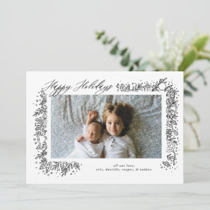 Cartão De Festividades Linda Guarnição de Enfeite Nostálgico para Feriado