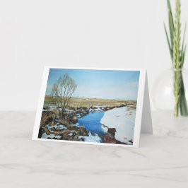 Cartão De Festividades Linda Islândia, cena de inverno, belíssima arte