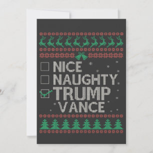 Cartão De Festividades Linda Malvada Camisola Feia Eleição Trump Vance 