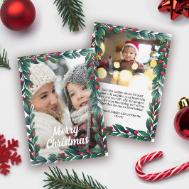 Cartão De Festividades Linda Moldura Verde Feliz Natal 2 Foto