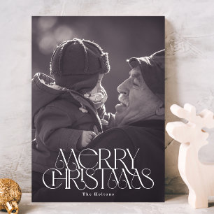 Cartão De Festividades Linda Na moda de Natal Feliz Fotografia