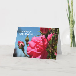 Cartão De Festividades Lindas flores rosas rosa felizes feriados