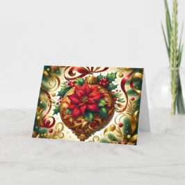 Cartão De Festividades Lindo enfeite de Natal vintage para árvore de Nata