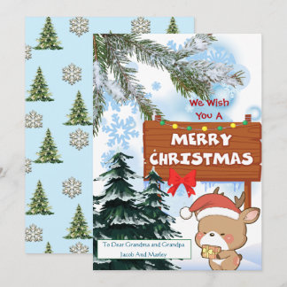 Cartão De Festividades Lindo Renao Feliz Natal