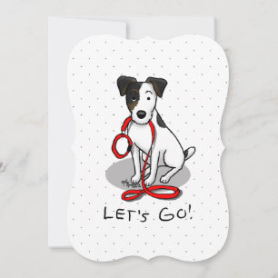 Cartão De Festividades Lindo Vamos Lá! Jack Russell Terrier (tri-colorido