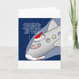Cartão De Festividades Linhas aéreas do papai noel