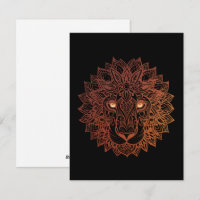 Lion Mandala Ornamental, Lion Mandala Desenhado À 