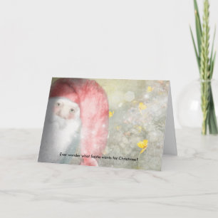 Cartão De Festividades Lista de desejos de Jultomten