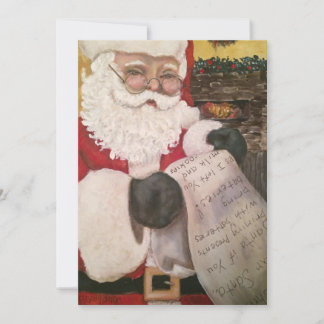 Cartão De Festividades Lista do Papai Noel